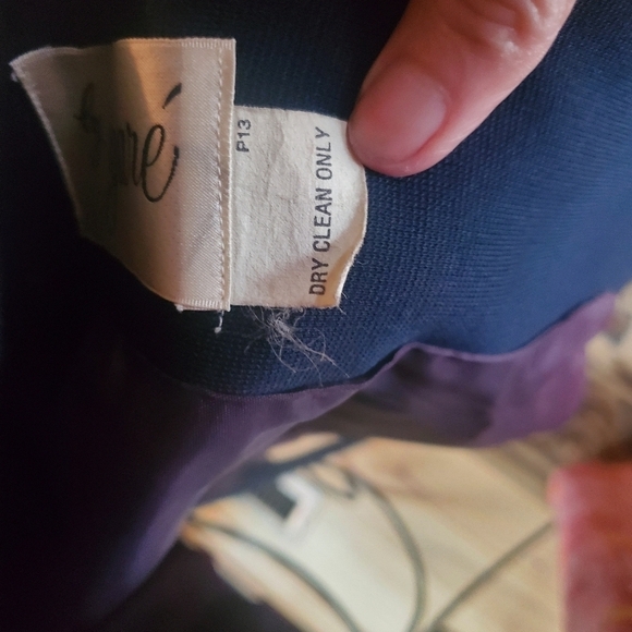 Vintage by gare' Navy Blue Lined Fur lined Wrap Sz. S Coat Jacket - Picture 9 of 12